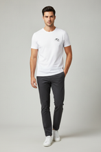 Charger l'image dans la galerie, Homme t-shirt blanc logo noir petit gauche Mbeng